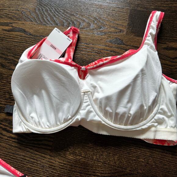 Coco Reef Bra Sized 40DD underwire bikini top XL bikini bottom tie dye NEW swim - Picture 8 of 11